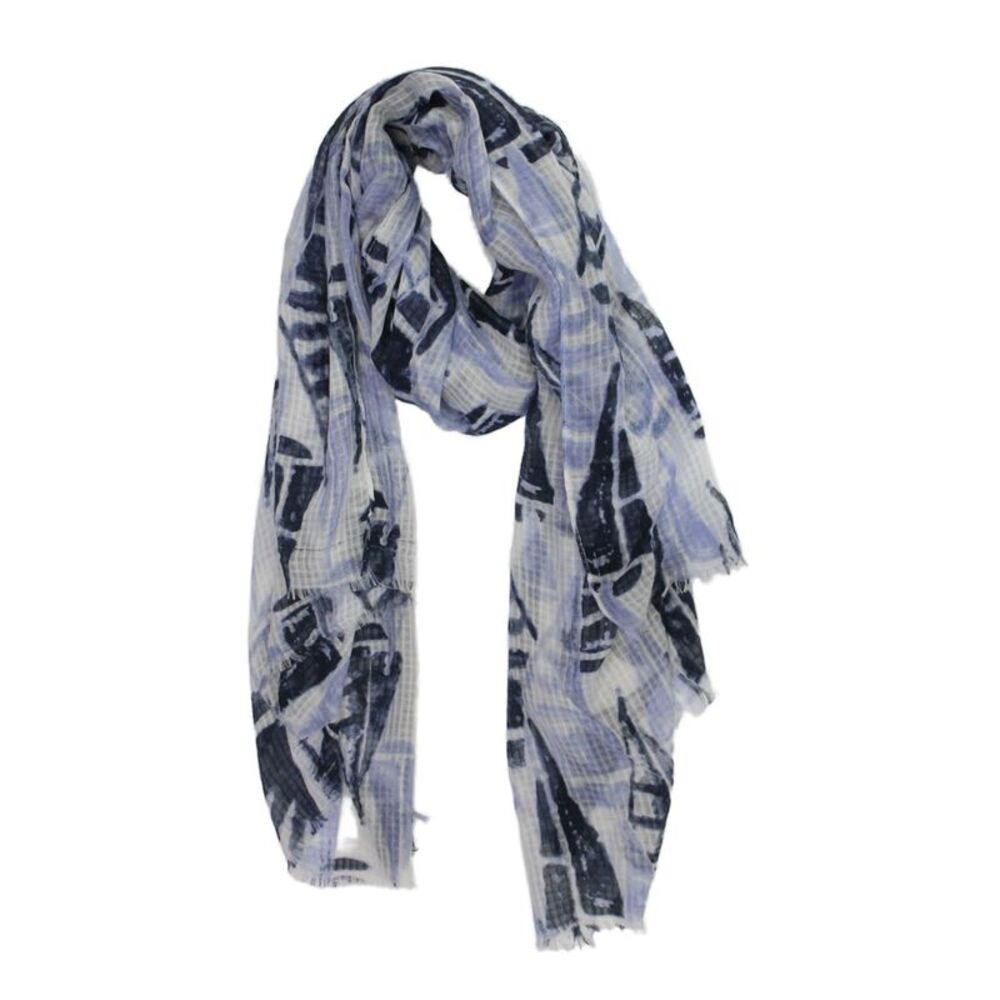 Cejon Accessories Inc. Womens Tie Dye Scarf Blue Size 72X36"